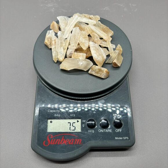 Quartz Crystal Shards Natural Rough Champagne Yellow Clear 7.5 oz Lot Healing - Picture 5 of 7